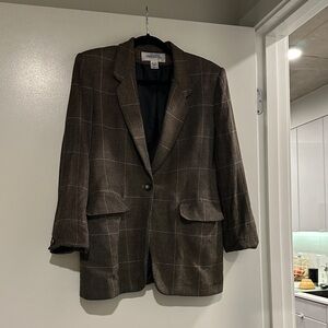 Brown Plaid Blazer